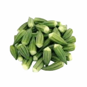 باميه متقمعه جاهزه. نص كيلو